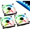 IN WIN Ventola 120x120 In Win Aurora RGB-Led Set 3pz Nero/Bianco
