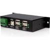 Accessorio server Startech USB 2.0 Industriale in metallo a 4 porte con protezione da sovracorrenti - montabile - Hub - 4 x USB 2.0 - montabile su rail DIN - alimentazione CC - per P/N: MSDREADU2OTG [ST4200USBM]