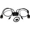 Switch KVM StarTech USB VGA a 2 porte - Alimentato via USB con pulsante di commutazione a distanza - Switch KVM - 2 x KVM port(s) - 1 utente locale - desktop [SV211USB]