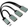 Logilink Hub usb flessibile Logilink usb-c 3.0 SuperSpeed a 3x USB3.0 A M/F Nero [UA0315]