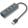 iTec Hub usb iTec Metal U3HUBMETAL403 USB 3.0 (3.1 Gen 1) Type-A 5000Mbit/s Grigio