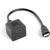 Lanberg Adattatore Lanberg HDMI-AM->HDMI-AF X2 SPLITTER 20CM [AD-0019-BK]