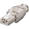 Techly Plug RJ45 Cat.6A Schermato STP Tooless con fermacavo