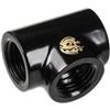 BITSPOWER Adattatore a T Bitspower 3x IG 1/4" Zoll 5mm Nero opaco