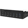 Logilink Hub USB Interno LogiLink 5,25'' 7 porte USB 3.0 con Ricarica Veloce
