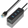 AXAGON Hub usb Axagon 4x USB3.0 1.2m Cavo. MicroUSB [HUE-S2BL]