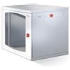 Techly Armadio Rack 19'' a muro 16U sezione unica P.600mm Porta Grigliata Bianco
