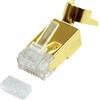 Logilink Plug Modulare LogiLink RJ45 CAT.8.1/CAT.6A Dorato 10pz