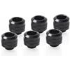 ALPHACOOL Raccordo dritto in metallo 1/4" Alphacool PRO 13mm 6 pezzi Nero opaco [17475]