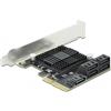 Delock Scheda di interfaccia Delock PCIe 5P SATA x4 LP [90498]