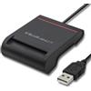 QOLTEC Card Reader ID Qoltec 50642 con chip intelligente USB2.0 [50642]