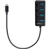 Startech.com Hub usb StarTech USB-C 4x USB-A con Swith On/Off Individuale [HB30C4AIB]