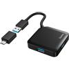 Hama Hub usb Hama 3.2 gen 1 tipo C 4-porte Nero [00200116]