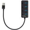 Startech.com Hub Usb Startech.com 4-porte com switch On/Off Individuale [HB30A4AIB]