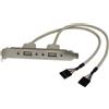 Startech.com Adattatore Startech per piastra slot femmina Usb 2porte [USBPLATE]