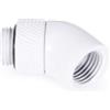 ALPHACOOL Adattatore angolare Alphacool Eiszapfen 45 gradi girevole da G1/4 AG a G1/4 IG Bianco [17487]