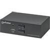 Manhattan Switch Kvm Manhattan DisplayPort 1.2 a 2 porte 4K con Audio Nero