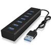 Icybox Hub usb Icybox IB-HUB1700-U3/3.0/tipo-A/7porte Nero [NUICYUS7P000008]