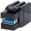 Intellinet Connettore Keystone Intellinet USB3.2 tipo A Femmina/Femmina 1.45 cm Nero