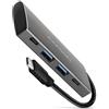 AXAGON Hub usb Axagon 2 porte tipo-C/A 3.1 Argento [HMC-4G2]