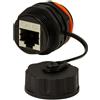 Techly Accoppiatore RJ45 Techly cat.6a F/F da panello IP68 Nero