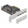 Delock Scheda PCIe Delock PCIe x4 a 4xUSB-C/USB-A [90059]