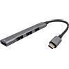 I-tec Hub usb I-tec tipo-C a 1xUSB 3.0+3xUSB 2.0 Nero [C31HUBMETALMINI4]