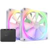 Nzxt Ventola 140x140x26mm Nzxt F140 RGB Twin Bianco 2pz [RF-R14DF-W1]