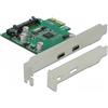 Delock Scheda pci Delock Express x1 a 2 x SuperSpeed USB esterne (USB 3.2 Gen 1) USB Tipo-C femmina [90493]