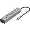 I-tec Hub Usb I-Tec 7 porte Usb 3.0 Grigio [C31HUBMETAL703]