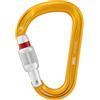 PETZL - Moschettone Screw-Lock ATTACHE - Apertura di 23 mm, Giallo, Forma a pera