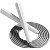 iMoebel Corda per saltare regolabile, 3 m x 5 mm, in PVC, con manici antiscivolo, per donne, uomini e bambini, per boxe, per esercizi di fitness, colore bianco/grigio