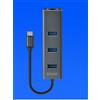 SAVIO Hub usb Savio AK-57 Hub 3 porte USB-C 3.1 Gen1 Grigio [NUSAOUS3PSAK057]