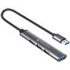 Atlantis land Hub usb mini Atlantis Land P014-UH313 Usb 3.2/3.1 Gen 1 tipo A Nero/grigio