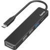 Hama Hub usb Hama type C-A hdmi 4K ultra HD 5porte Nero