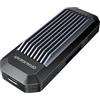 Graugear Custodia SSD Graugear esterno per M.2 + Cavi Usb-a/Usb-c Nero [G-M202-AC-10G]