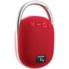 Techly Altoparlante Techly Wireless BT V5.3 Bluetooth 10m Rosso