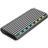 Gembird Contenitore USB 3.1 Gembird per unita' M.2 NVMe retroilluminato in alluminio [EE2280-U3C-03]