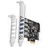 AXAGON Scheda PCIe Axagon 4 porte Usb 3.2 Gen 1 esterne Nero/Argento [PCEU-43RS]