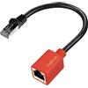 Logilink Adattatore di rete RJ45 Logilink Cat.6A Classe EA Break Away Protezione Antistrappo 20cm Nero/rosso