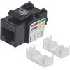 Techly Frutto Keystone Techly RJ45 Cat.5E UTP IDC 90grado Nero