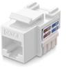 Techly Frutto Keystone Techly RJ45 Cat.6 UTP IDC 90grado Bianco