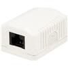 Techly Presa a muro Techly con 1 frutto RJ-45 Cat.6 UTP Beige [366303]