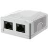 Techly Presa a muro Techly con 2 frutti RJ-45 Cat.6 UTP Beige [366297]