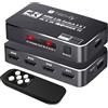 Techly Switch hdmi Techly 2.0b 5x1 4K HDR HDCP2.2 con telecomando Nero