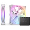 Nzxt Ventole 140x140 Nzxt F140 RGB Duo 140mm PWM 2pz Bianco [RF-D14DF-W1]