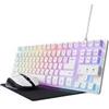 Trust Pacchetto di gioco Trust GXT 794W 3in1 Tastiera/mouse/tappetino Bianco [25290]