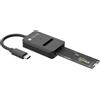 Techly Adattatore SSD Techly da Usb-c a NVMe/SATA M.2 Nero [368055]