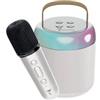 Techmade Altoparlante Techmade per Karaoke con microfono 1200mAh Lithium 5W Bianco [TM-K2-WH]