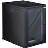 Techly Armadio rack da parete Techly 19" 16U P 800mm L 600mm Porta in vetro Nero